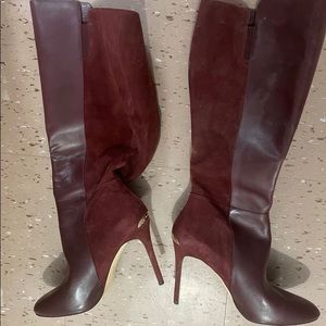 Michael Kors Burgundy Red Clara Tall Boots